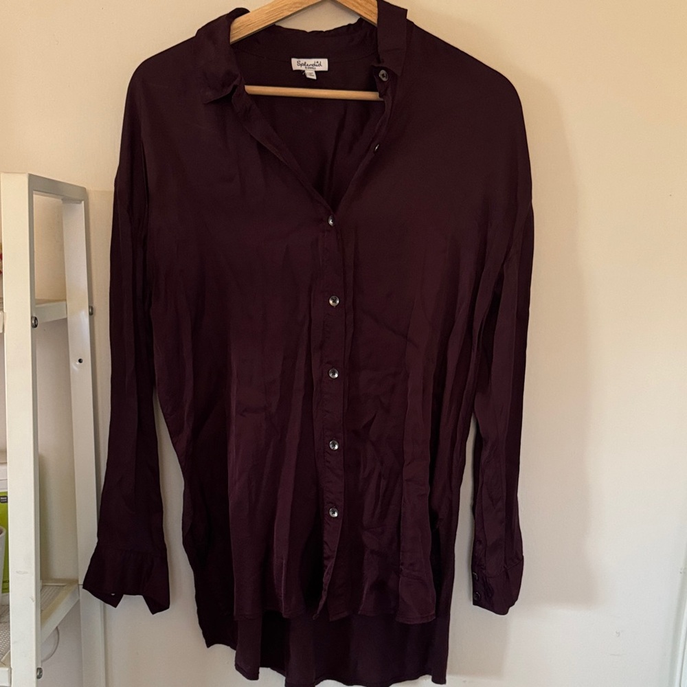 Splendid Women's Rich Burgundy Button-Down Shirt